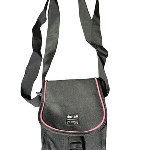 Denali Black Camera Bag with Pink Trim